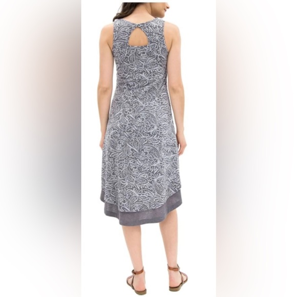 Mod-o-doc M grey and white Keyhole Back Tank Dress - Picture 2 of 7